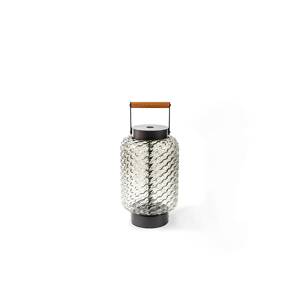 Hailie Retro Design LED Flaskformad Utomhusbelysning Golvlampa Glas/Metall Svart Trädgård