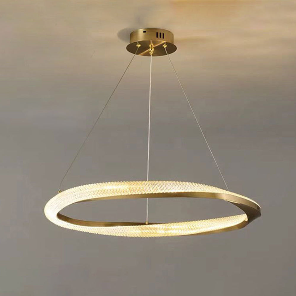 Kirsten Design Rund LED Pendellampor Metall/Kristall Svart/Koppar Sovrum/Vardagsrum